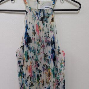 Likely pleated floral blouse